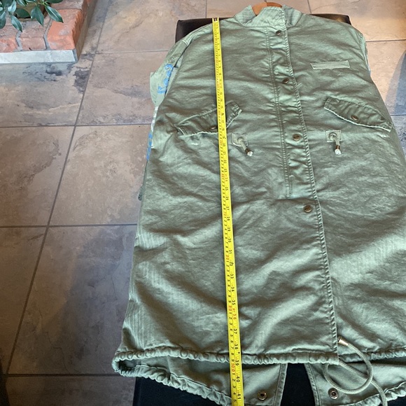 BOHO Nanette Lepore 100% Cotton Lightweight Trench Coat With Embroidered Arms - Picture 5 of 16